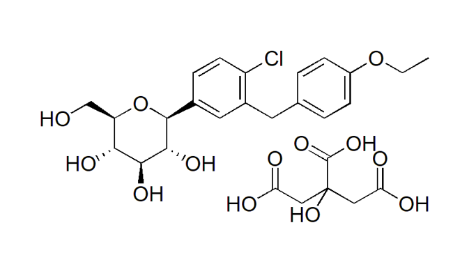 
Dapagliflozin citric acid molecular structure